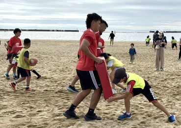 コベルコ神戸スティーラーズが須磨海岸へやってくる！_メイン画像